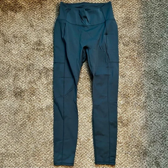 Fabletics motion365 pocket leggings sz L grey/blue - Picture 1 of 3
